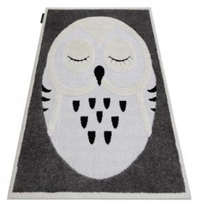 Koberec JOY Owl šedý / krém