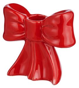 PRESENT Svícen mašle 10 cm - červená