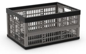 Šedý plastový úložný box 47,5x34,5x23,5 cm Folding Crate – KIS