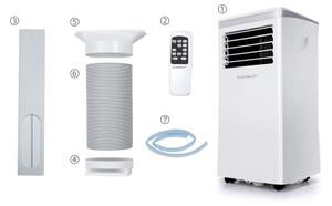 Aigostar - Chytrá mobilní klimatizace 3v1 1003W/230V 9000 BTU Wi-Fi bílá + dálkí