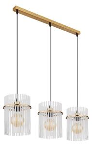 Globo 15698-3HM - Lustr na lanku GORLEY 3xE27/60W/230V zlatá