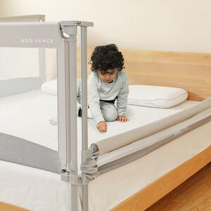 Zábrana na postel Monkey Mum® Economy - 200 cm - světle šedá