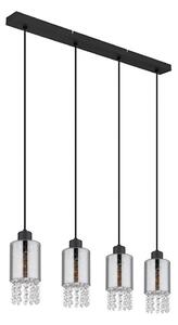 Globo 15799-4H - Lustr na lanku BACKEY 4xE27/40W/230V černá
