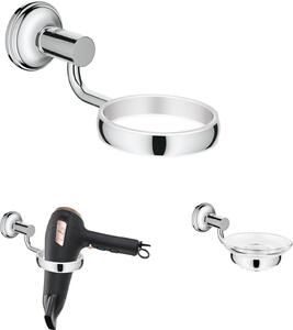 Drák Grohe Essentials chromovaný, pro mýdlové misky, fén, kelímky a dávkova mýdla