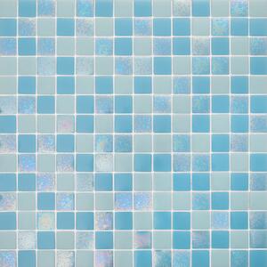 Hisbalit Obklad skleněná modrá Mozaika luminiscentní DRACO 2,5x2,5 (33,3x33,3) cm - 25DRACLH