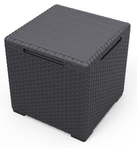 Zahradní stolek s boxem Allibert VIGO 37 x 37 x 37 cm 43 l grafitový