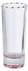 SWIRL Sklenice na panáka 55 ml - červená/bílá