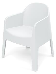 Prosperplast Zahradní židle s područkami MILANES 68x60x80,5 cm bílá