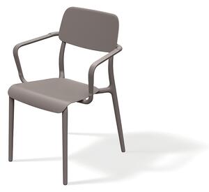 Prosperplast Zahradní židle Rimos 57 cm s područkami zemitě hnědá