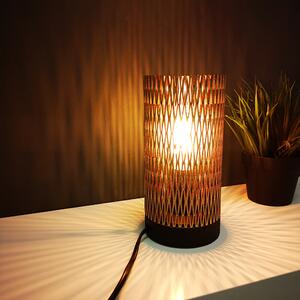 AMADEA Dřevěná stolní lampička, masivní dřevo, rozměr 21x10 cm, český výrobek