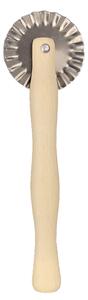 AMADEA Dřevěné vykrajovací kolečko na těsto, masivní dřevo a nerez, délka 17 cm