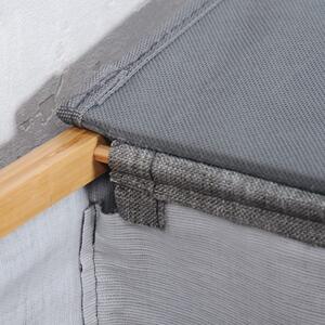 Kesper Koš na špinavé prádlo, šedý, s víkem, snadné třídění bílé/barevné