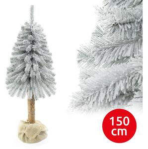 Vánoční stromek na kmenu NATURAL WITH SNOW 150 cm jedle