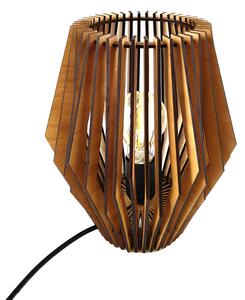 AMADEA Dřevěná stolní lampička, masivní dřevo, výška 25 cm, český výrobek