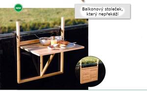 Kesper Bambusový balkonový skládací stoleček, bez montáže, závěsný BALKON, 64x72x44cm KE58850