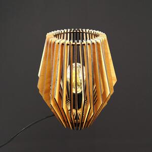 AMADEA Dřevěná stolní lampička, masivní dřevo, výška 25 cm, český výrobek