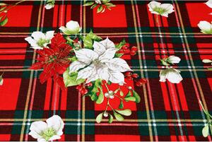 Dekorační látka bavlna Vánoční růže