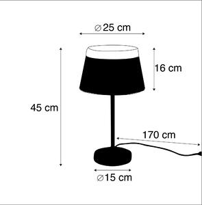 Designová stolní lampa šedá - Esra