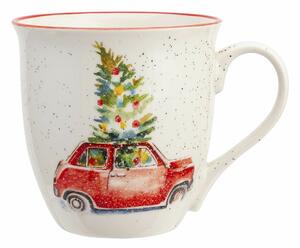 Altom Porcelánový hrnek Christmas car, 630 ml, červená