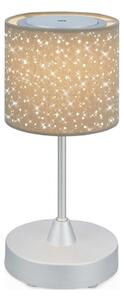 Brilo - LED Stmívatelná nabíjecí stolní lampa LOLE LED/3W/5V IP44 stříbrná