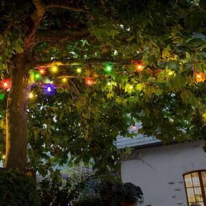 Pivní zahradní pohádková světla 20 barevných žárovek LED
