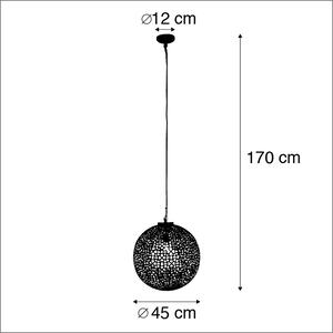 Orientální závěsná lampa černá se zlatem 45 cm - Radiante