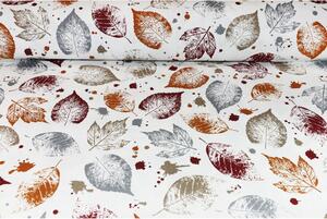 Dekorační látka Bavlna Listí, š. 140 cm