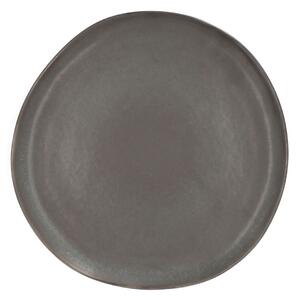 Kameninový talíř 27 cm, hnědá, béžová, Solia Barva: Hnědá