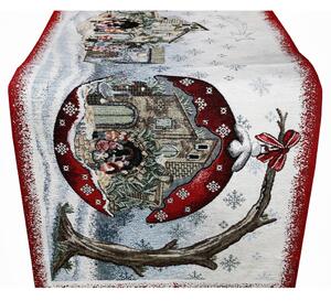Vánoční gobelínový běhoun na stůl Chenille IT013
