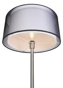 Designová stojací lampa z oceli s černo-bílým odstínem 47 cm - Simplo