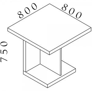 Jednací stůl Lineart 80 x 80 cm