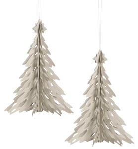 COOEE Design Set papírových stromečků Pinetree - Sand CED477
