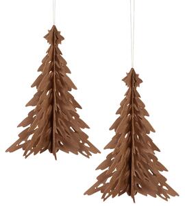 COOEE Design Set papírových stromečků Pinetree - Coffee CED476
