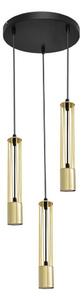 LED Lustr na lanku BARS 3xGU10/4,8W/230V zlatá/černá