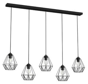 Lustr na lanku BERGEN 5xE27/60W/230V černá
