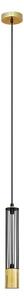 LED Lustr na lanku BARS 1xGU10/4,8W/230V černá/zlatá