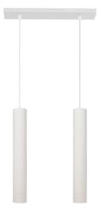 LED Lustr na lanku TUBA 2xGU10/4,8W/230V bílá