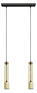 LED Lustr na lanku BARS 2xGU10/4,8W/230V zlatá/černá