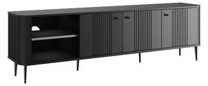 TV stolek Vesper 3D 187 cm - černý / černé nohy