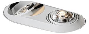 Kulaté zapuštěné bodové svítidlo bílé GU10 70 mm 2-světlo - Hubs