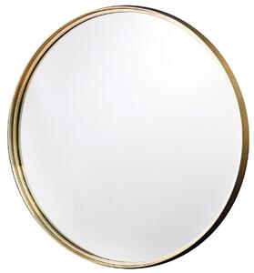 Designové glamour kulaté nástěnné zrcadlo Keening s kovovým zlatým rámem 50 cm