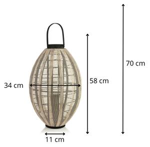 Mondex Lucerna LEVI 70 cm béžová/černá