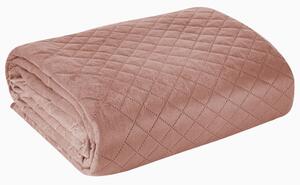 Sametový přehoz na postel Luiz3 růžový new