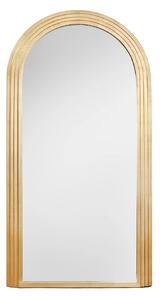 Glamour nástěnné zrcadlo Swan se zlatým obloukovým rámem s vrstveným efektem 160 cm