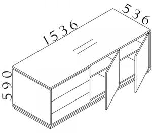 Kontejner Creator 153,6 x 53,6 cm, 3-modulový