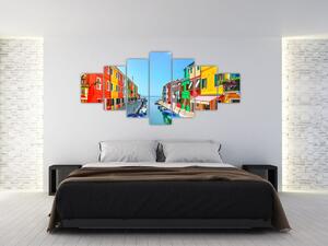 Obraz - Ostrov Burano, Benátky, Itálie (210x100 cm)