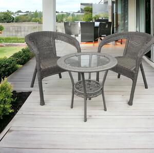 Balkonový a terasový nábytek - stůl + 2 židle