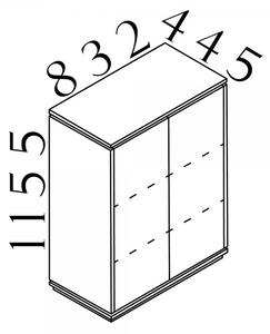 Střední skříň Creator 83,2 x 44,5 x 115,5 cm