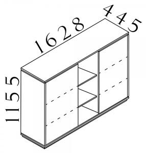 Střední skříň Creator 162,8 x 44,5 x 115,5 cm