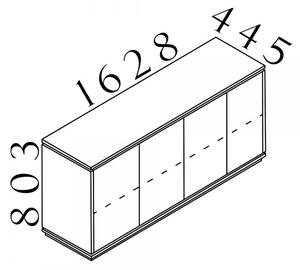 Nízká skříň Creator 162,8 x 44,5 x 80,3 cm